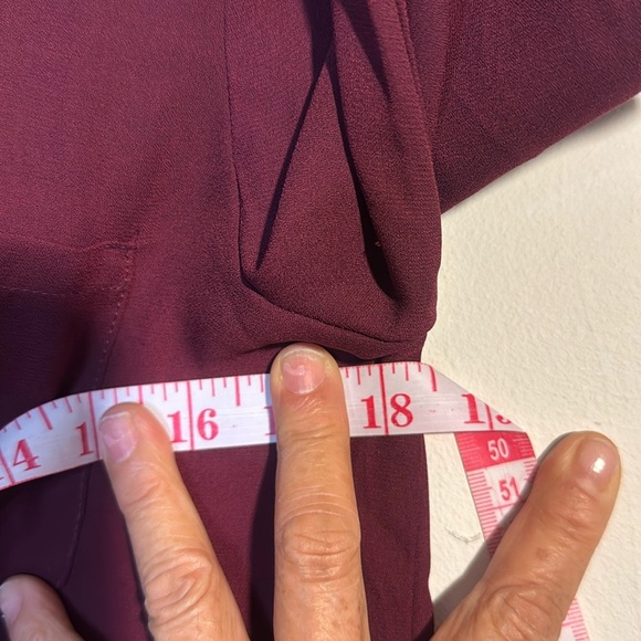 Lily white women’s merlot red long sleeve blouse small - Picture 4 of 7